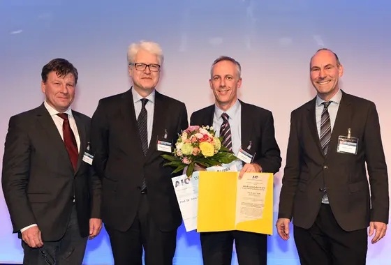 Prof. Helmut Oettle, Prof. Volker Heinemann, Prof. Jens Siveke and Prof. Florian Lordick